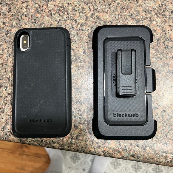 Blackweb phone case with holster for iPhone XS Max black. - Picture 6 of 9